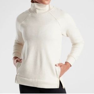 Cozy Karma side-zip funnel neck pullover